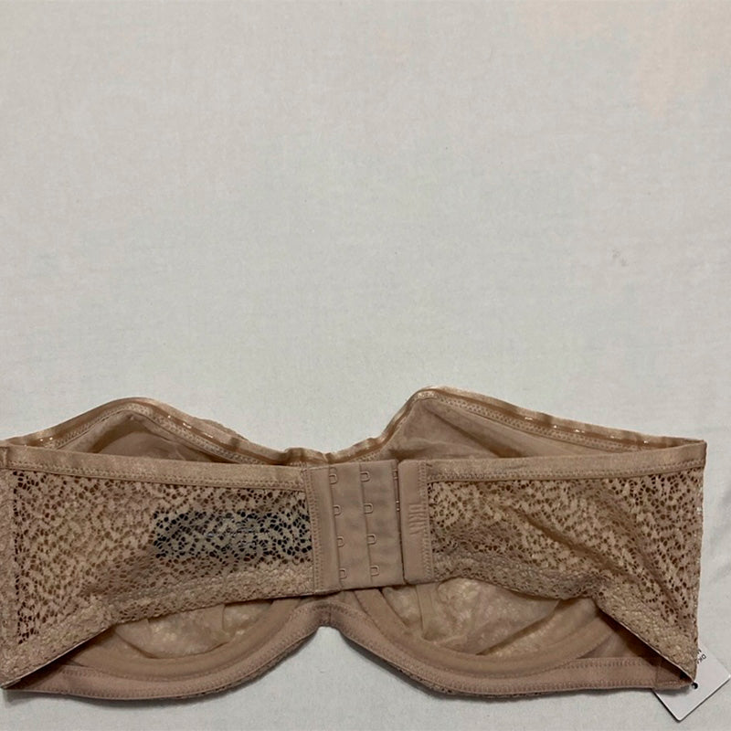 DKNY Modern Lace Unlined Strapless Bra Champagne 38D