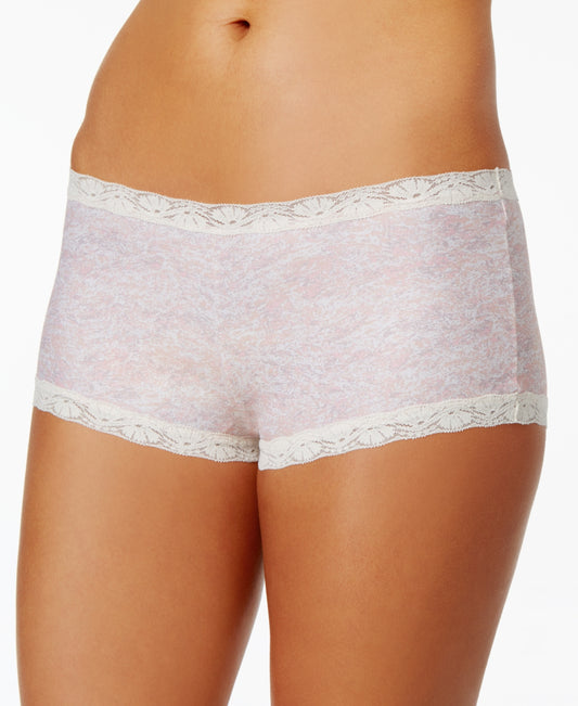 Maidenform Classic Microfiber Boyshorts w/Lace Gentle Peach XL/8