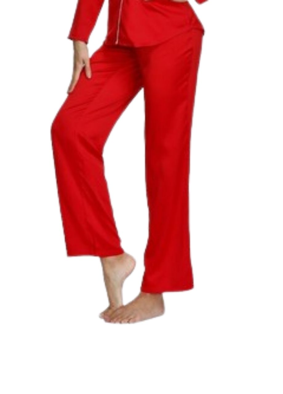 STATE OF DAY Lace-Trim Modal Pajama Pants ONLY TANTO RED XXL