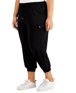 CALVIN KLEIN Plus Size Cargo Pants BLACK 1X
