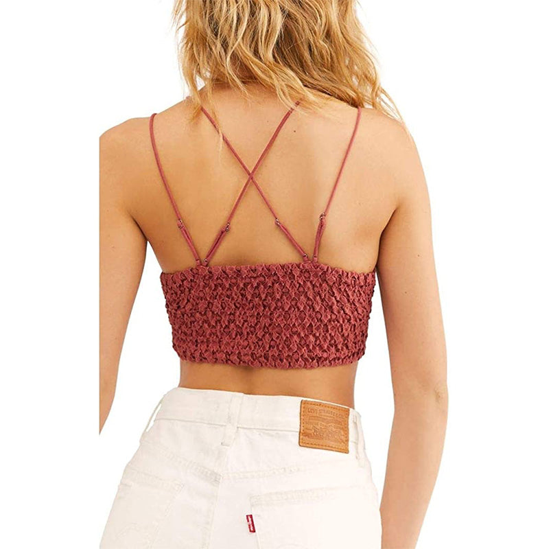 Free People Adella Bralette Coral XS