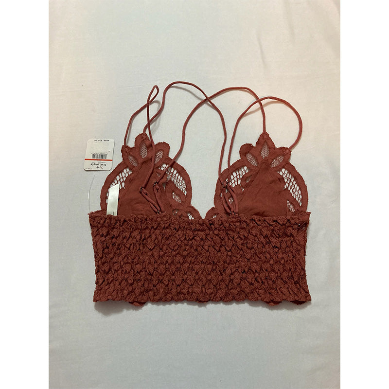 Free People Adella Bralette Coral XS