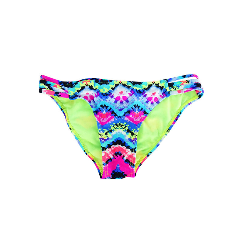California Waves Rainbow Radio Strappy Bikini Multicolor XS