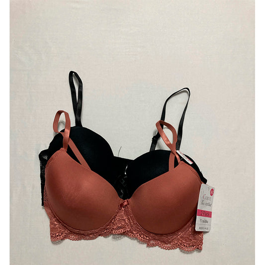Curve 2 Pack Bra Adjustable Straps Multicolor 36C