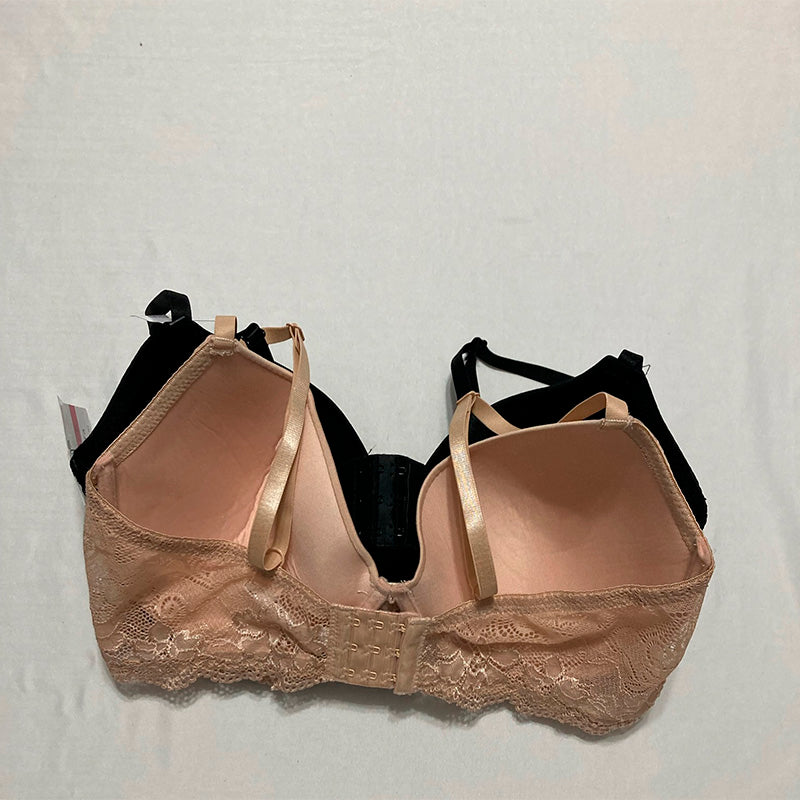 Curve 2 Pack Demi Bra Black/Beige 36D