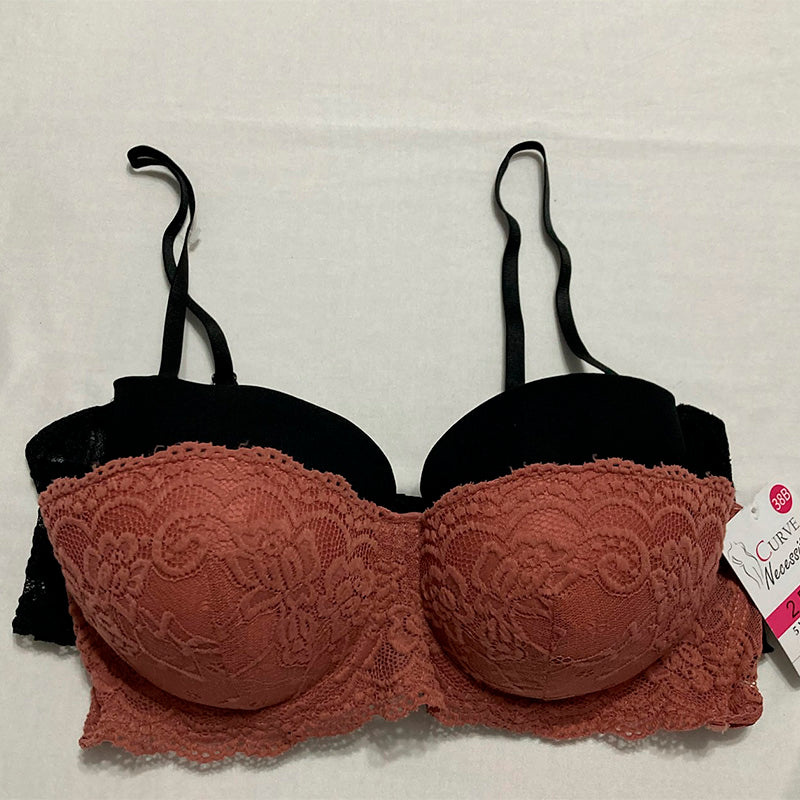 Curve 2 Pack Bras Adjustable Straps Multicolor 38B