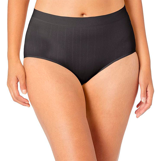 Bali Seamless Panties Smoothing Brief Underwear for Women Black Pointelle 7