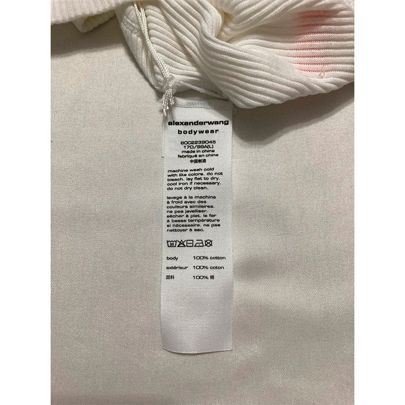 Alexander Wang Cropped Classic Racer Tank White L