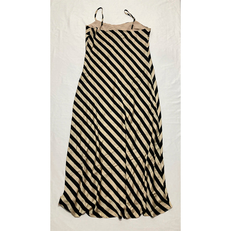 Endless Rose Dress Adjustable Straps Striped Beige/Black L