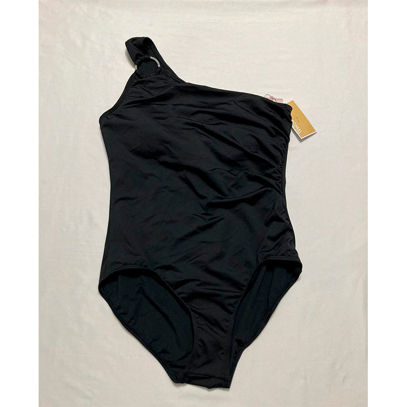 Michael Kors Standard Solid Logo Ring Shoulder One Piece Black 16