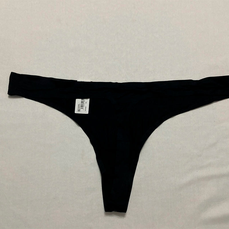 GapBody Everyday Essentials Laser Bonded Thong Underwear Black XL
