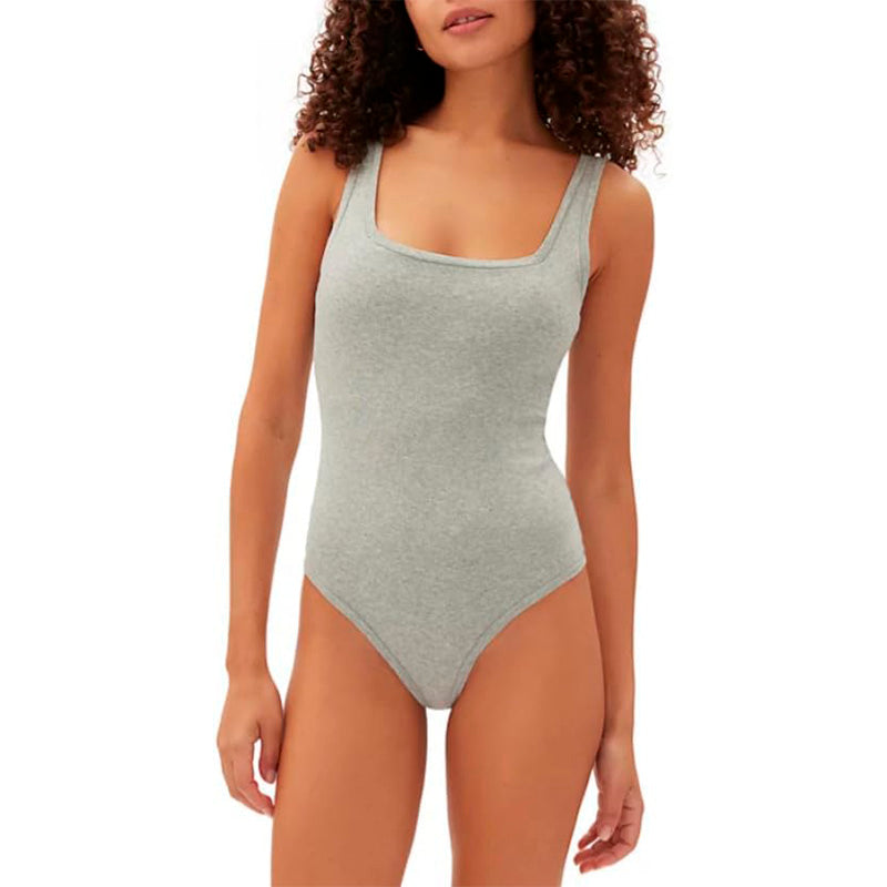 GapBody Logo Comfort Thong Bodysuit Grey XL