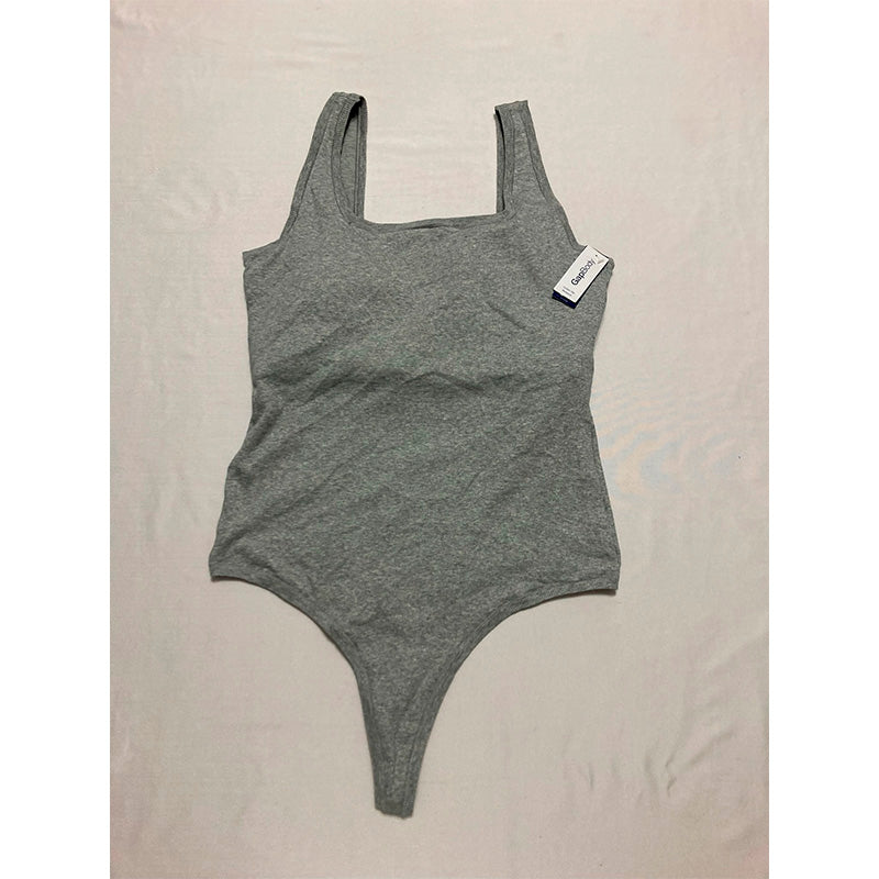 GapBody Logo Comfort Thong Bodysuit Grey XL