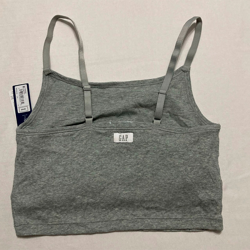 GapBody Logo Comfort Cropped Bralette Grey S