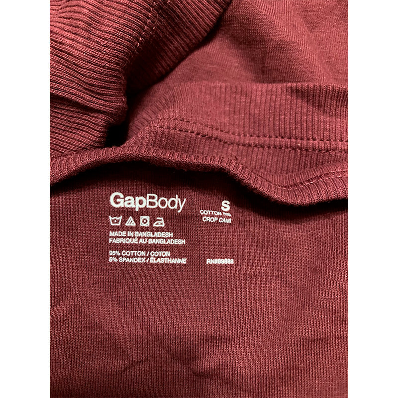 Gap Logo Comfort Cropped Bralette Burgundy S