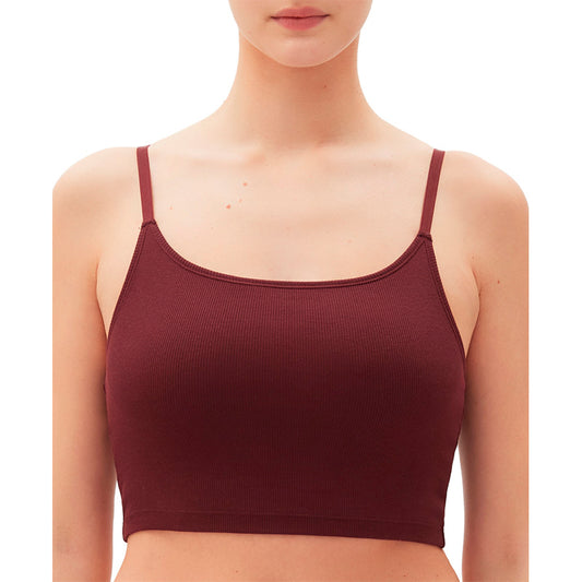 Gap Logo Comfort Cropped Bralette Burgundy S