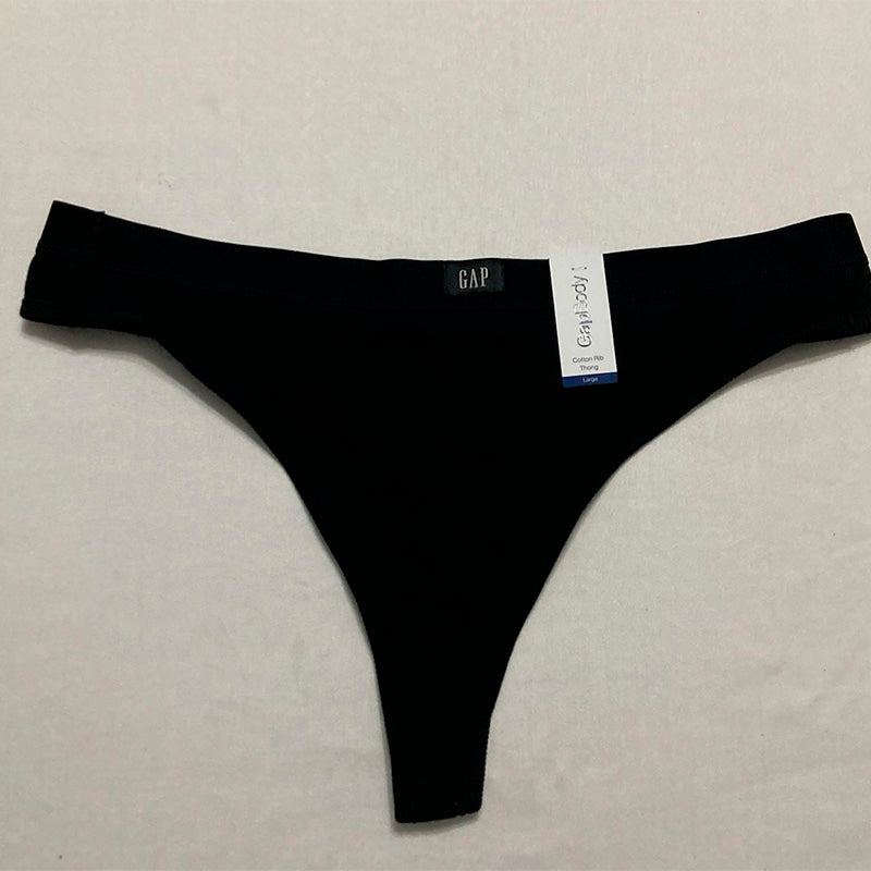 GapBody Logo Comfort Thong Underwear Black