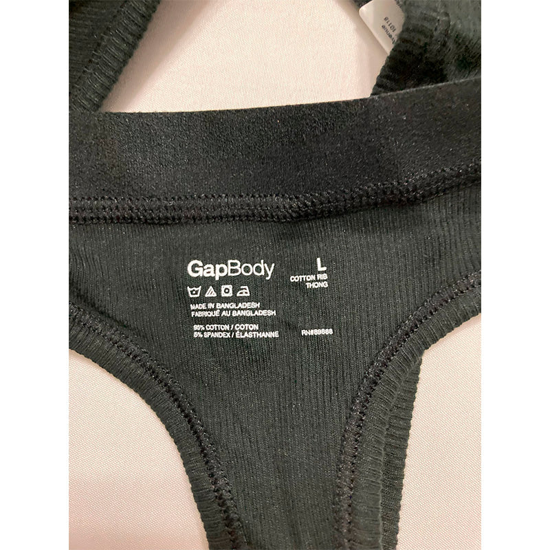 GapBody Logo Comfort Thong Underwear Black