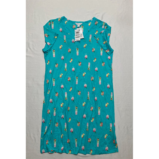 Charter Club Sleepwear Drees Blue Frutal M