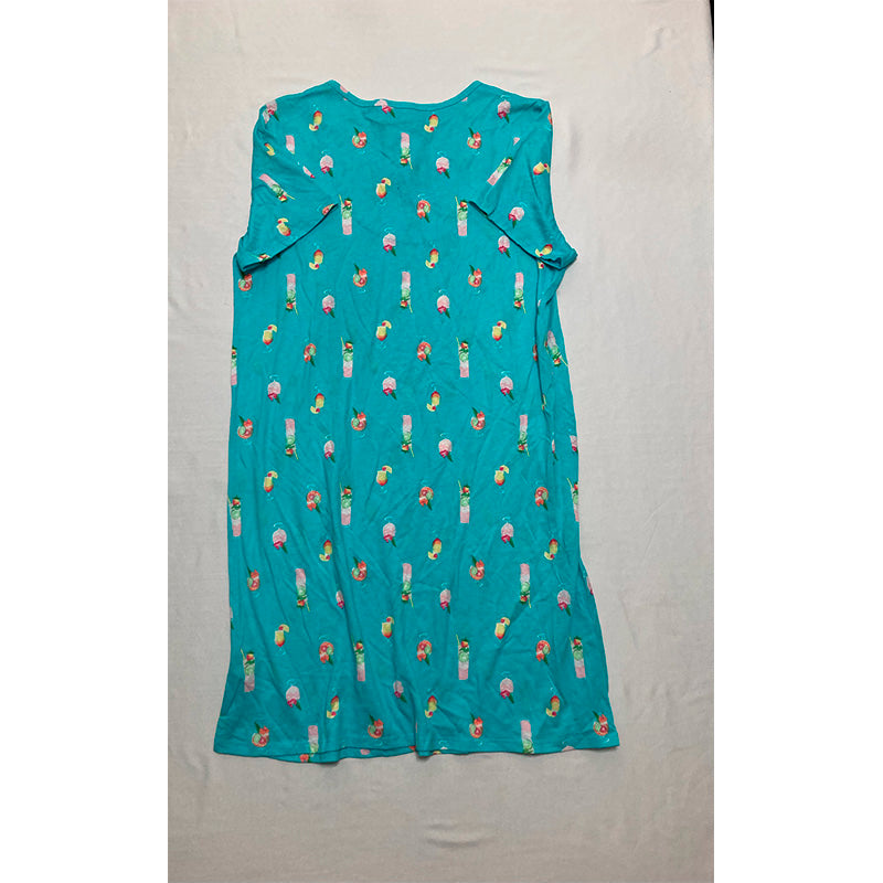 Charter Club Sleepwear Drees Blue Frutal M