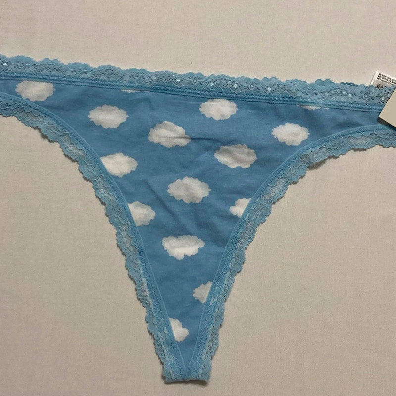 Jenni Lace-Trim Thong Clouds 3XL