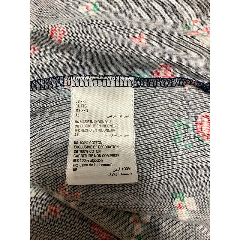 Charter Club Cotton Printed Pajamas Set Blue 2XL