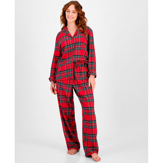 Family Pajamas Brinkley Cotton Plaid Pajamas Set Multicolor 2XL