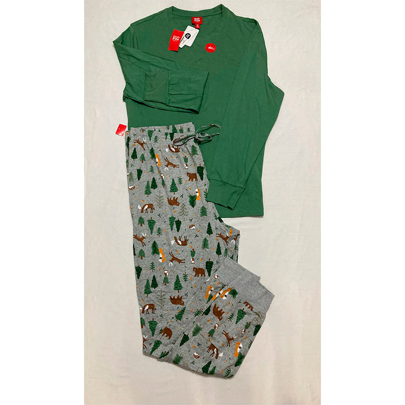 Family Pajamas Men's Mix It Forest Pajamas Set Multicolor XL