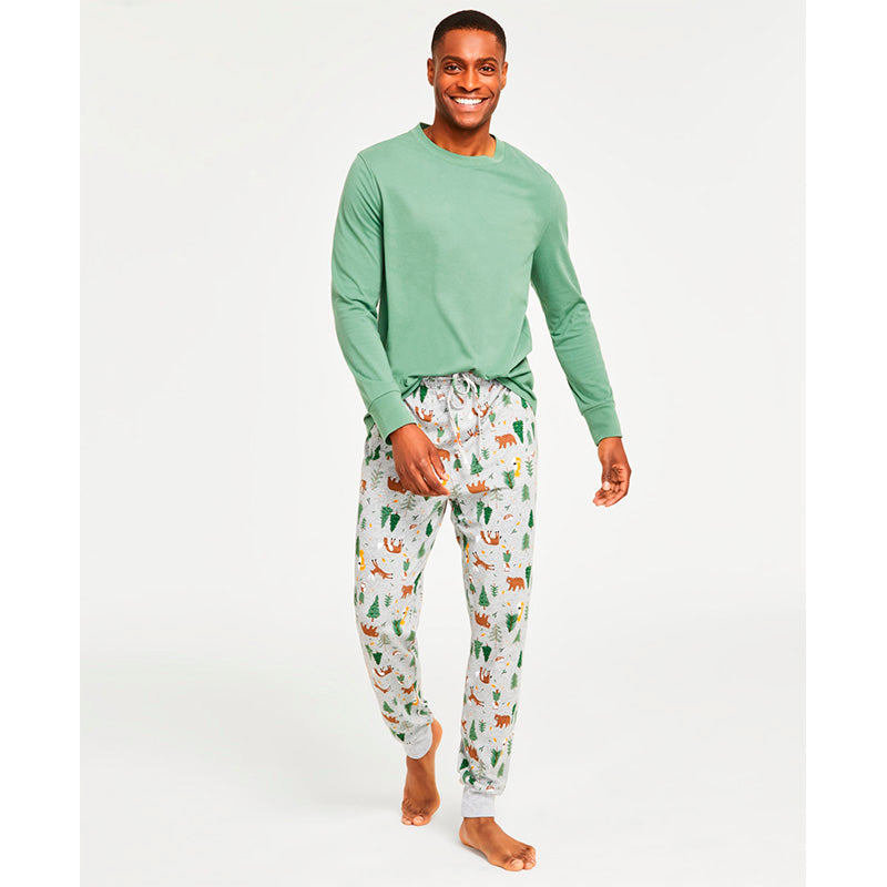 Family Pajamas Men's Mix It Forest Pajamas Set Multicolor XL