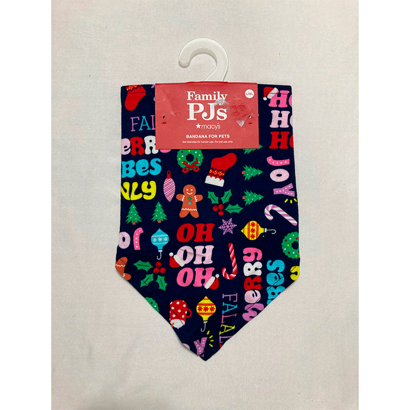 Family Pajamas Holiday Toss Cotton Pet Bandana Multicolor