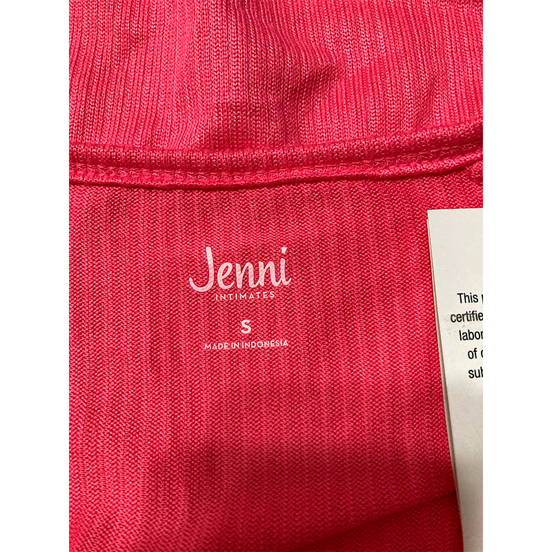 Jenni Split-Neck Pajama Top Pink S