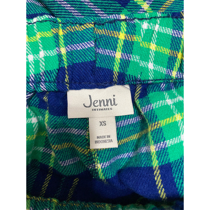 Jenni Cotton Flannel Only Pajama Pants Plaid Multicolor XS