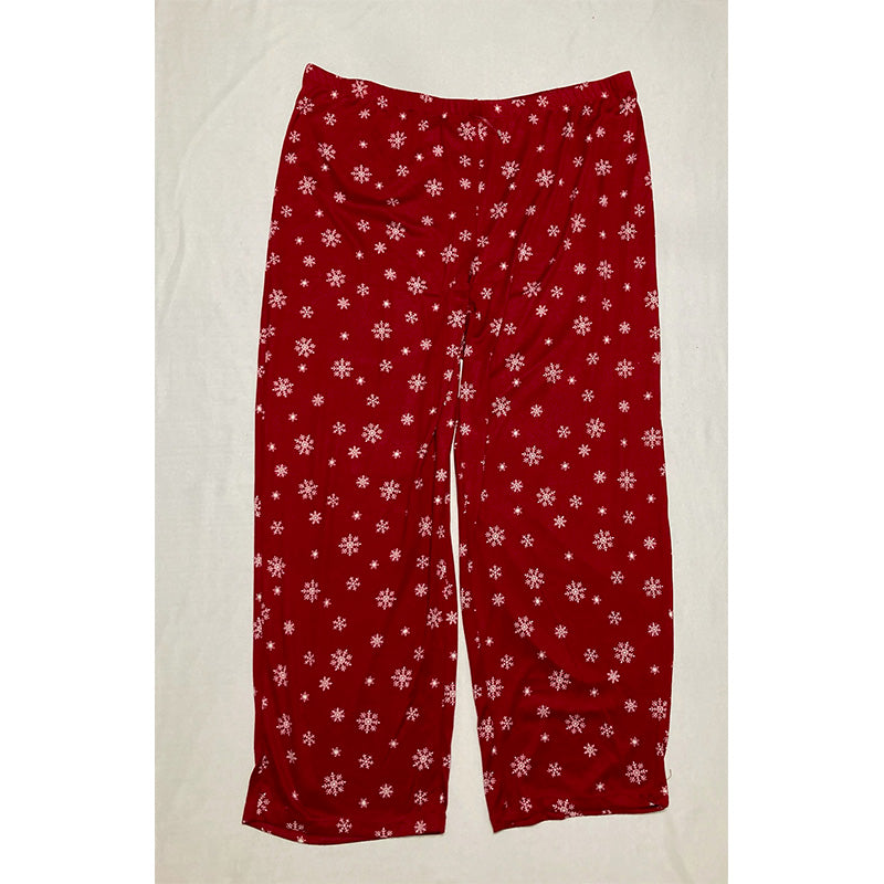 Charter Club 2-Pc. Printed Packaged Pajama Set Red 2XL