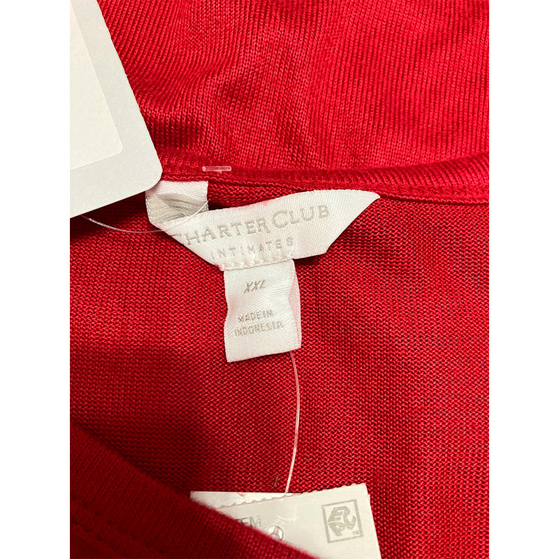 Charter Club 2-Pc. Printed Packaged Pajama Set Red 2XL