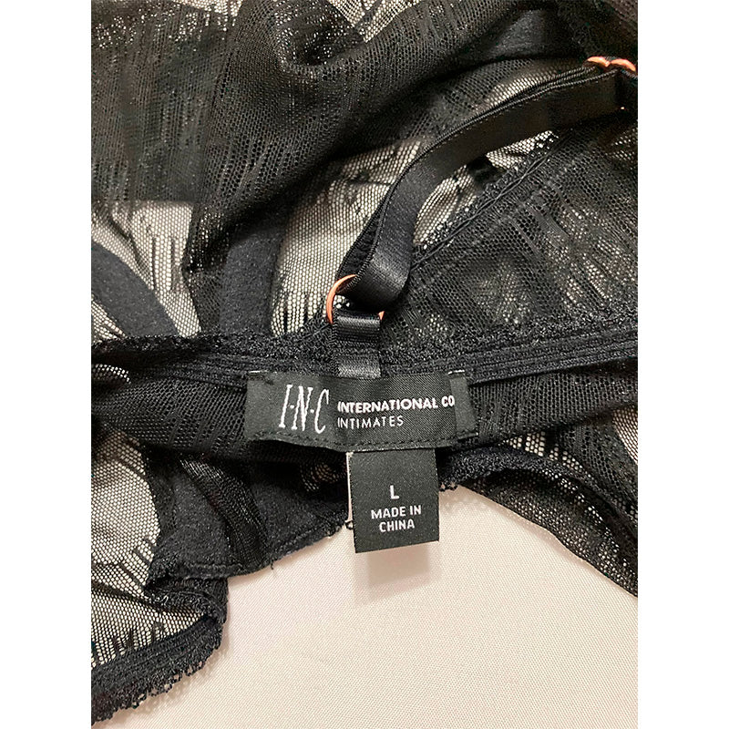 INC Lingerie Body Black Lace L
