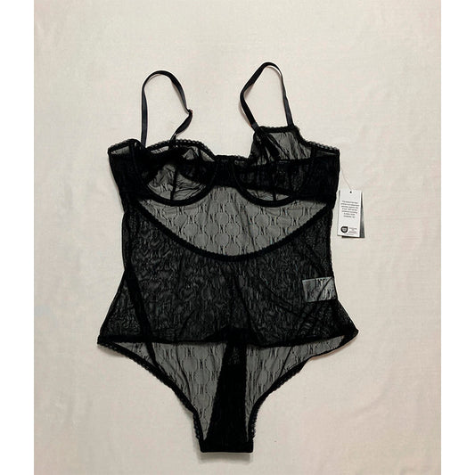 INC Lingerie Body Black Lace L