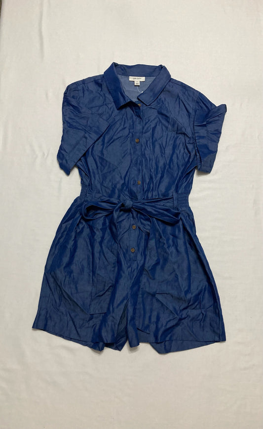 On 34TH Summer Short Sleeve Button Wash Blue M