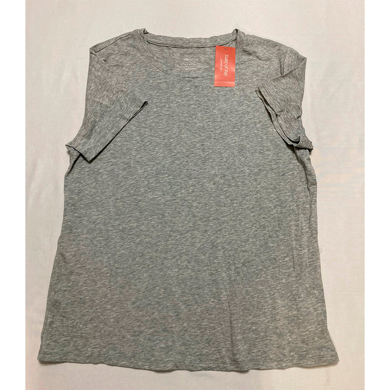 State Of Day Only Pajama Top Round Neck Grey S