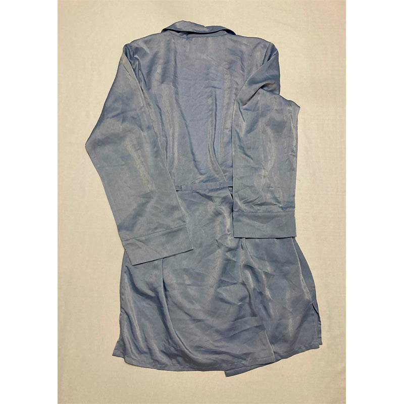 State Of Day Robe Notch Collar Blue S