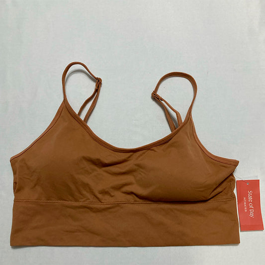 State Of Day Bra Adjustable Straps Brown XL