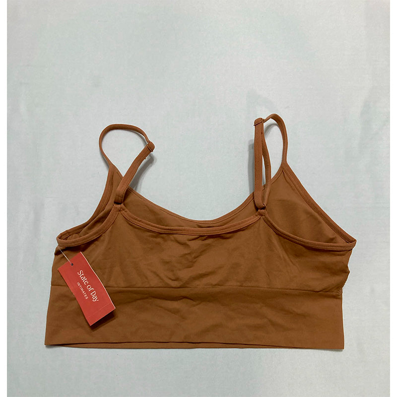 State Of Day Bra Adjustable Straps Brown XL