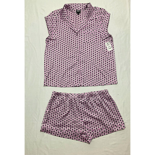 INC Pajama Set Top And Short Multicolor L
