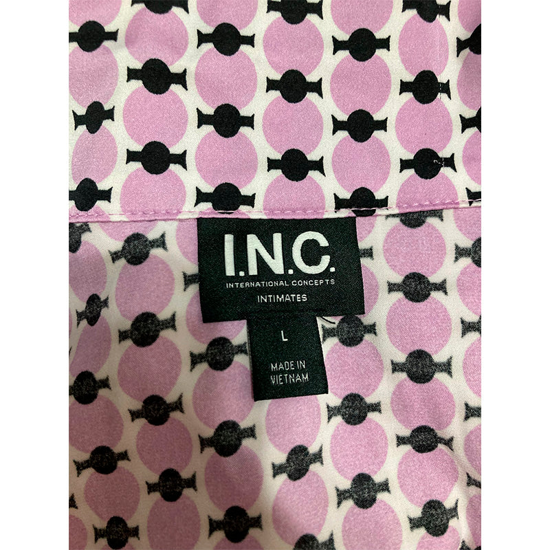 INC Pajama Set Top And Short Multicolor L