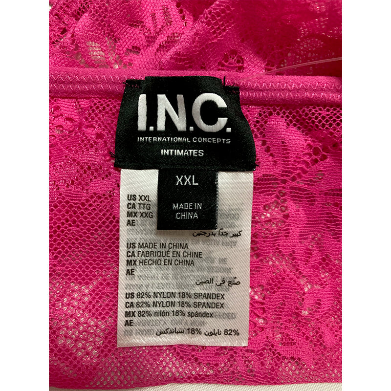 Inc Lace Diamante Bikini Pink 2XL