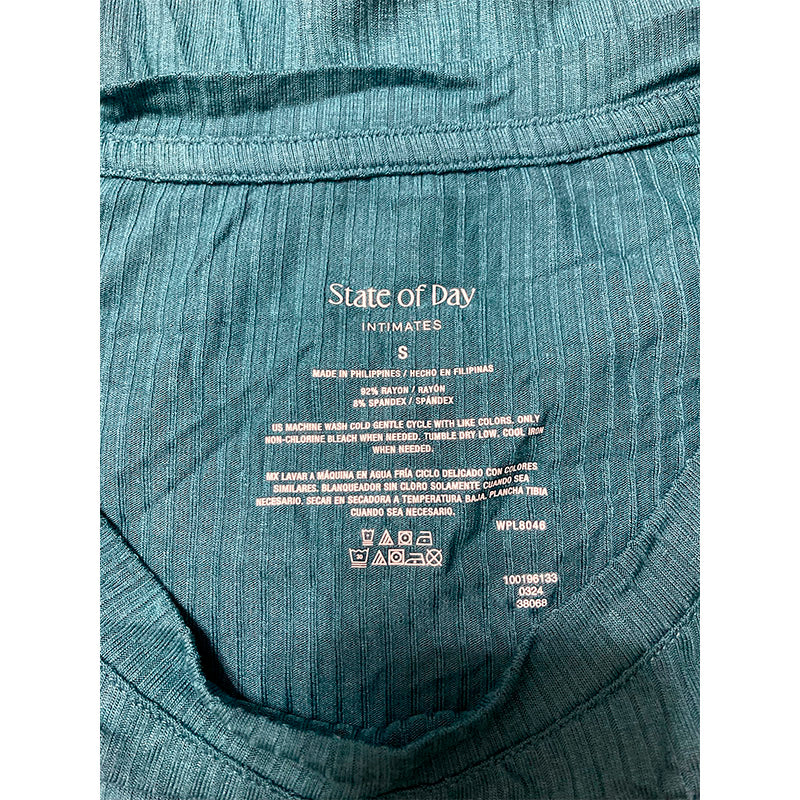 STATE OF DAY Pajama Set 2 Piece Blue S