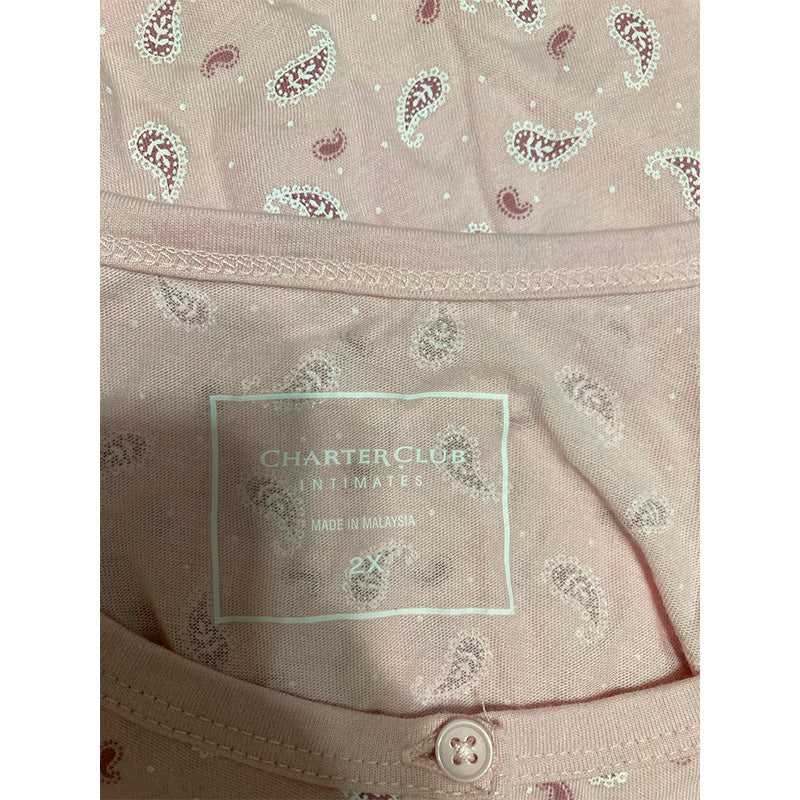 Charter Club Pajama Sleepshirt Pink 2X