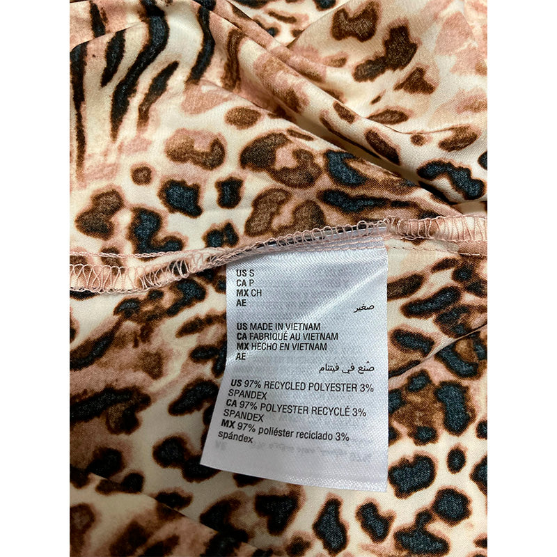 INC Pajama Set Top & Short Animal Print S