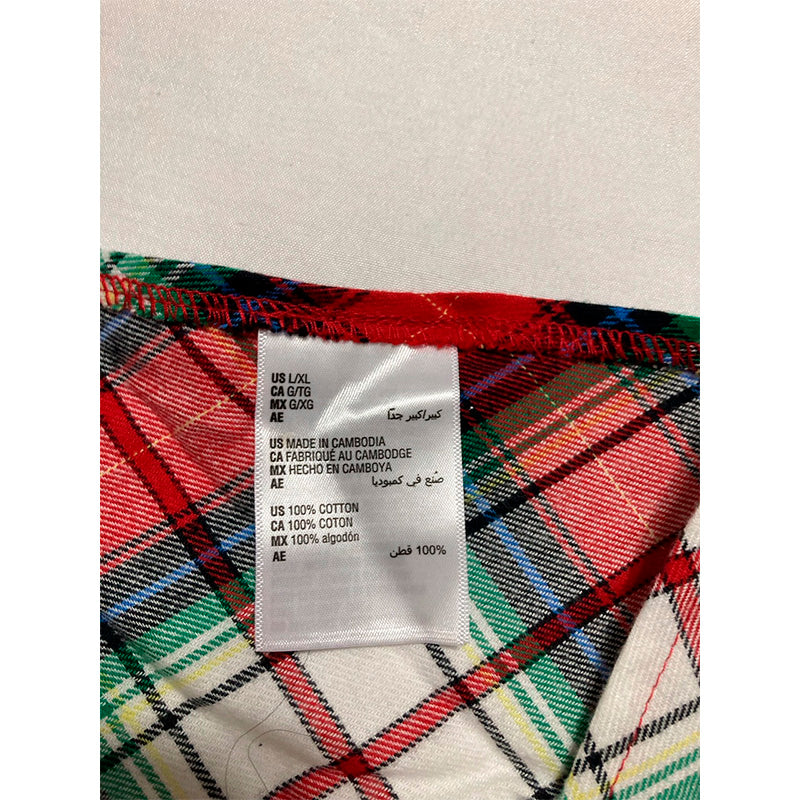 Holiday Lane Bandana Dog Multicolor Plaid L