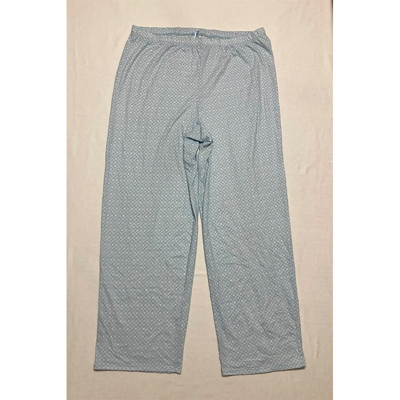 Charter Club Pajama Set Top And Pants Round Neck Blue L