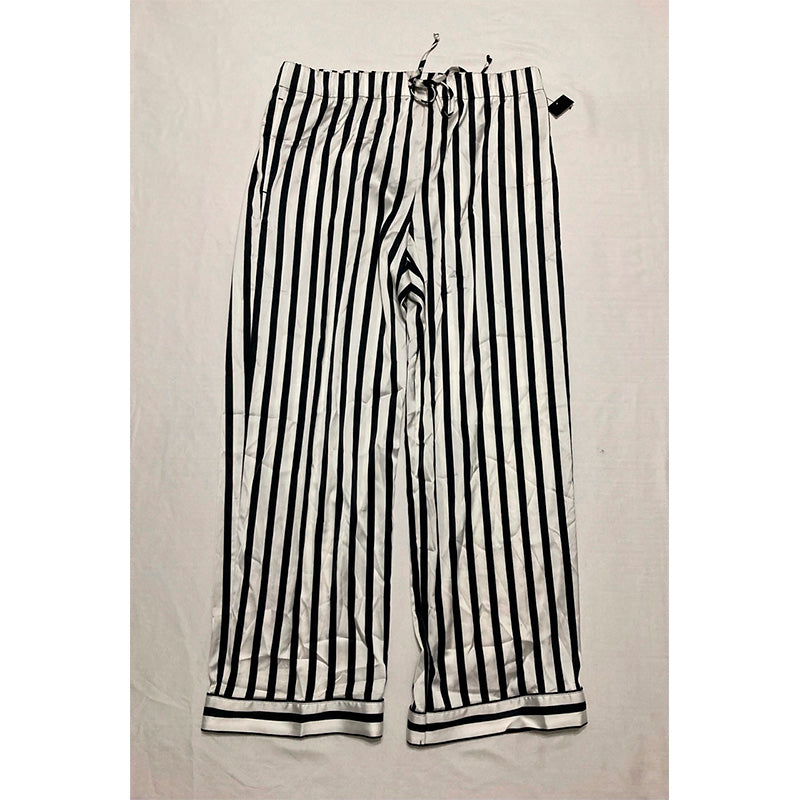 INC Pajama Set 2 Piece Pants & Top Striped Black&White M